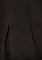 Soul Embroidered Pleated Mini Skirt