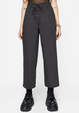 Octavia Tie Waist Snake Trim Wide Leg Trouser