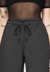 Octavia Tie Waist Snake Trim Wide Leg Trouser