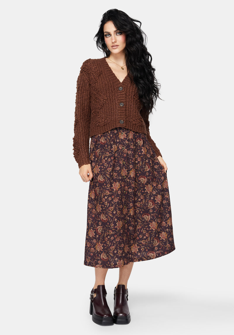 Skye Button Down Midi Skirt