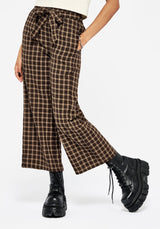 Terra Wide Leg Culotte Trouser - Brown
