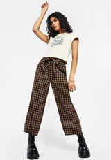 Terra Wide Leg Culotte Trouser - Brown