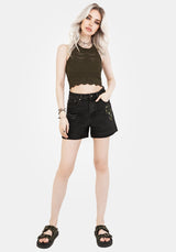 Swamplife Embroidered Denim Shorts