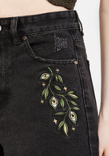 Swamplife Embroidered Denim Shorts