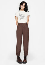 Marwood Acorn Embroidered Button Up Waist Balloon Trouser