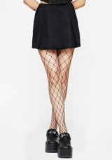 Lauma Embroidered Faux Suede Skort