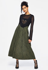 Francesca Dragon Printed Midaxi Skirt