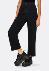 Ceres Cotton Moth Broderie Hem Trousers