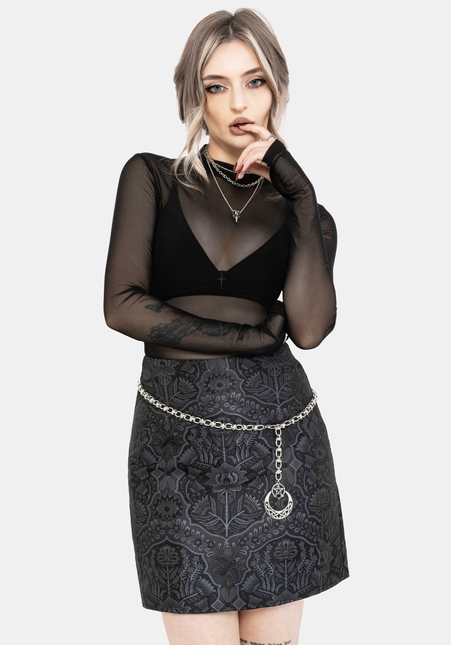 Nocturna Jacquard A Line Mini Rock