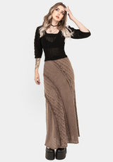 Summerisle Cotton Broderie Detail Midaxi Skirt