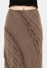 Summerisle Cotton Broderie Detail Midaxi Skirt