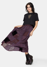 Mabel Floral Printed Patchwork Skirt