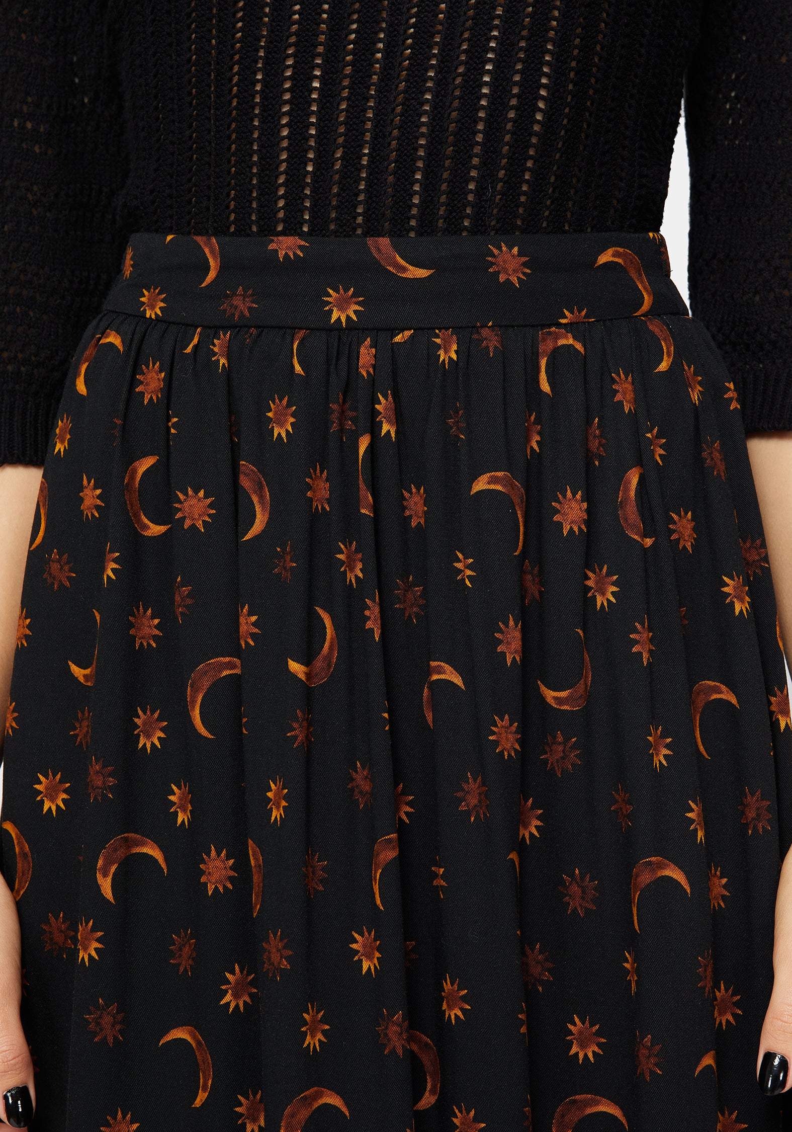 Elura Celestial Print Maxi Skirt