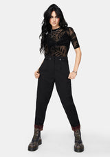 Loura Tapered Leg Check Turn Up Trouser