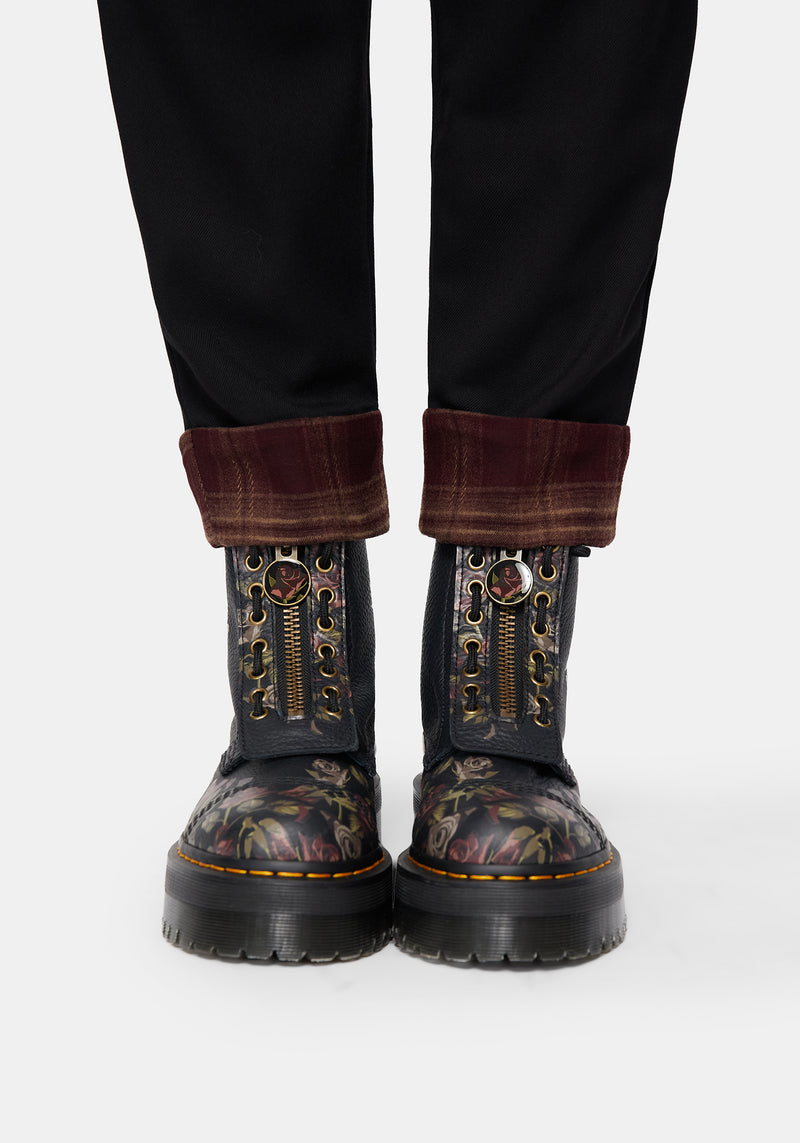 Loura Tapered Leg Check Turn Up Trouser