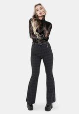 Moura Check Fit And Flare Trouser With Charm