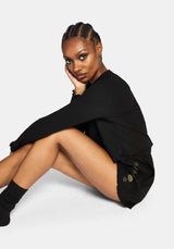 Griffinfly Embroidered Lettuce Hem Pyjama Short