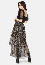 Stellar Vine Split Tiered Tulle Skirt