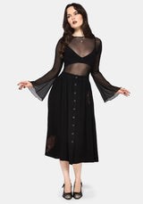 Hexborn Baba Yaga Embroidered Midi Skirt