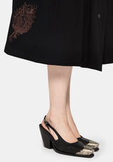Hexborn Baba Yaga Embroidered Midi Skirt
