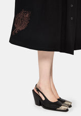 Hexborn Baba Yaga Embroidered Midi Skirt