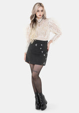 Chrysina Beetle Sequin Embellished Pleated Mini Skirt