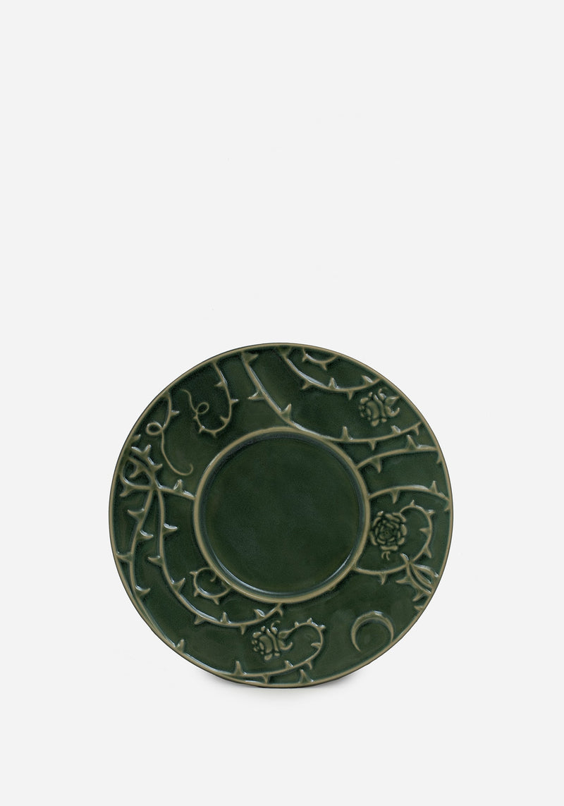 Rosethorn Floral Embossed Cup and Saucer Set