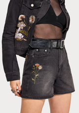 Faela Fairy Embroidered Denim Short 24" / EU 34