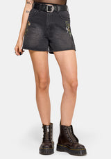 Faela Fairy Embroidered Denim Short 24" / EU 34