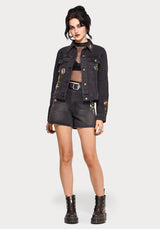 Faela Fairy Embroidered Denim Short 24" / EU 34