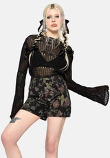 Poison Eden Print Denim Short 24" / EU 34