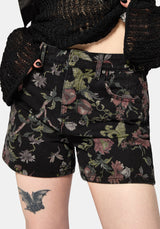 Poison Eden Print Denim Short 24" / EU 34