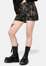 Poison Eden Print Denim Short 24" / EU 34