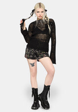 Poison Eden Print Denim Short 24" / EU 34