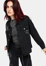 Cleo Phoenix Print Denim Jacket