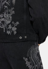 Cleo Phoenix Print Denim Jacket