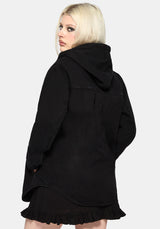 Trellis Hooded Pocket Denim Shacket EU 34