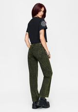 Narcissa Snake Print Low Rise Straight Leg Jean