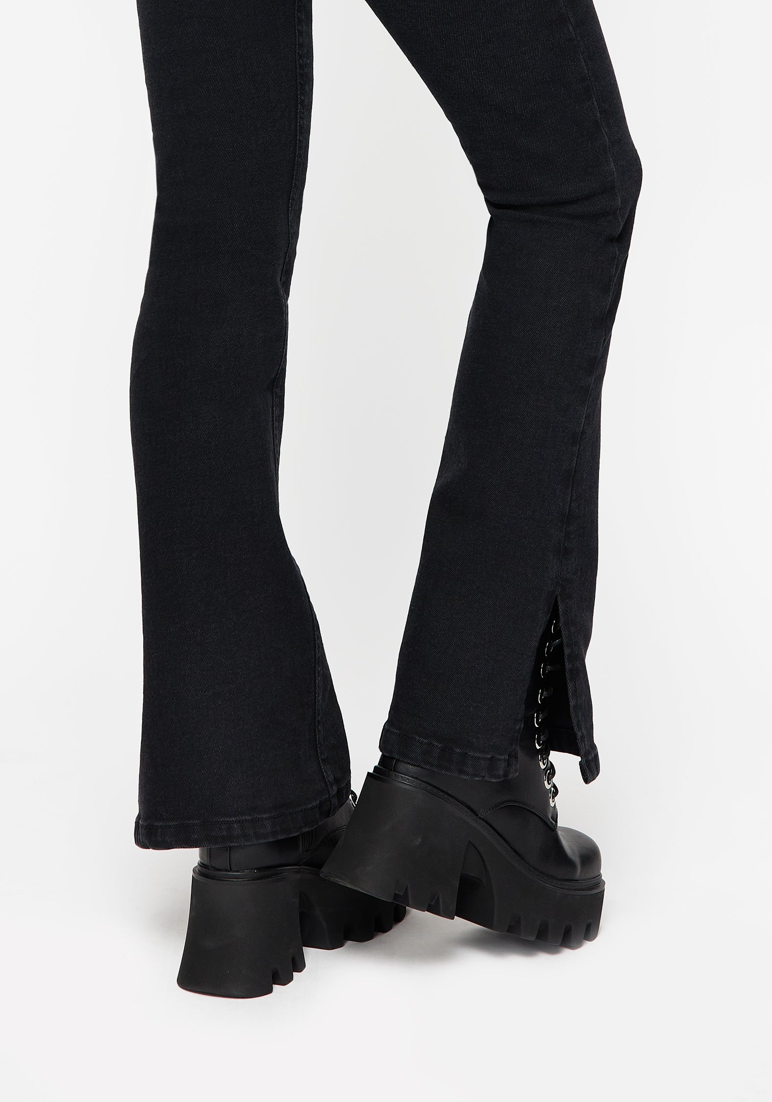 Vera Baby Boot Geteilt Saum Ausgestellt Jeans