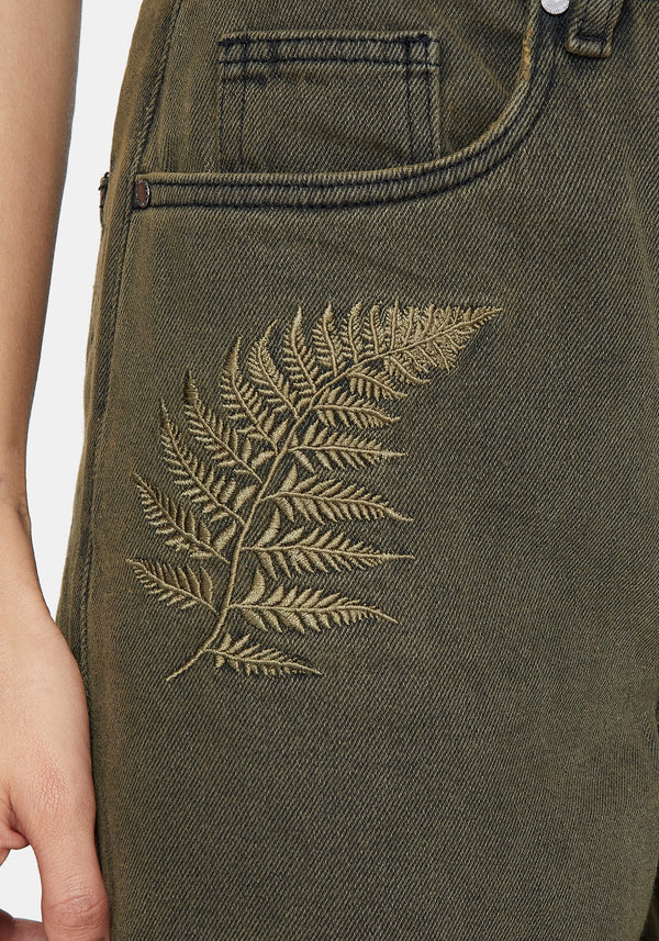 Prism Barrel Leg Embroidered Jeans