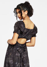 Peaseblossom Celestial Back Cut Out Midi Dress
