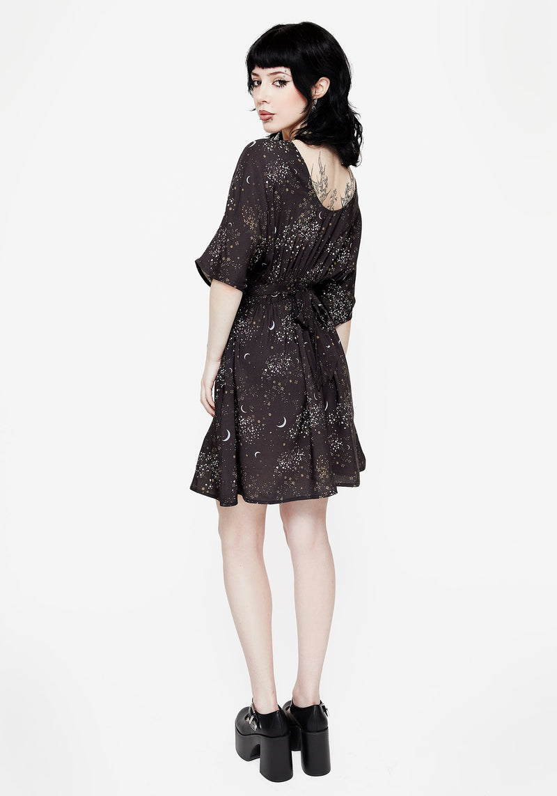 Peaseblossom Celestial Tie Back Mini Dress