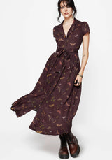 Celia Moth Printed Midaxi Shirt Dress