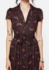 Celia Moth Printed Midaxi Shirt Dress