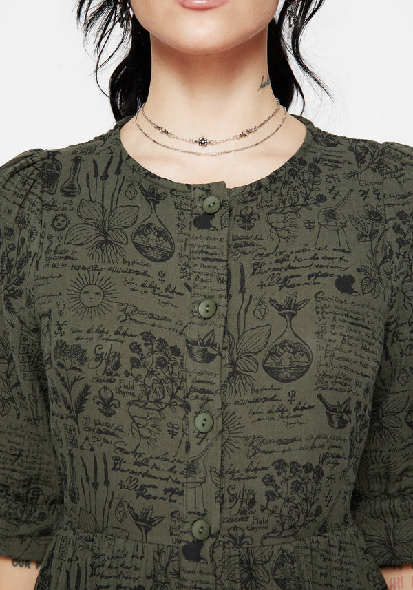 Taddea Cotton Button Up Midaxi Dress