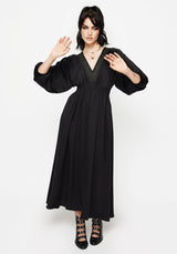 Veil Floral Embroidered Batwing Midaxi Dress