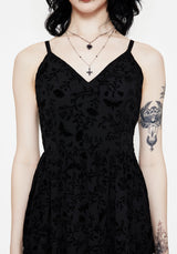 Faustina Flocked Chiffon Maxi Cami Dress