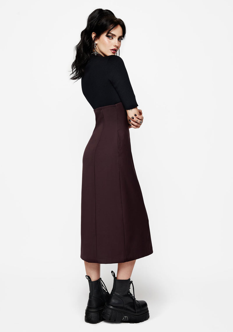 New Age Halter Neck Pinafore Midi Dress