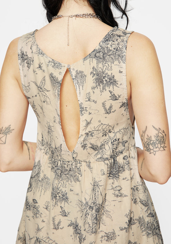 Maypole Cotton Print Mini Smock Dress