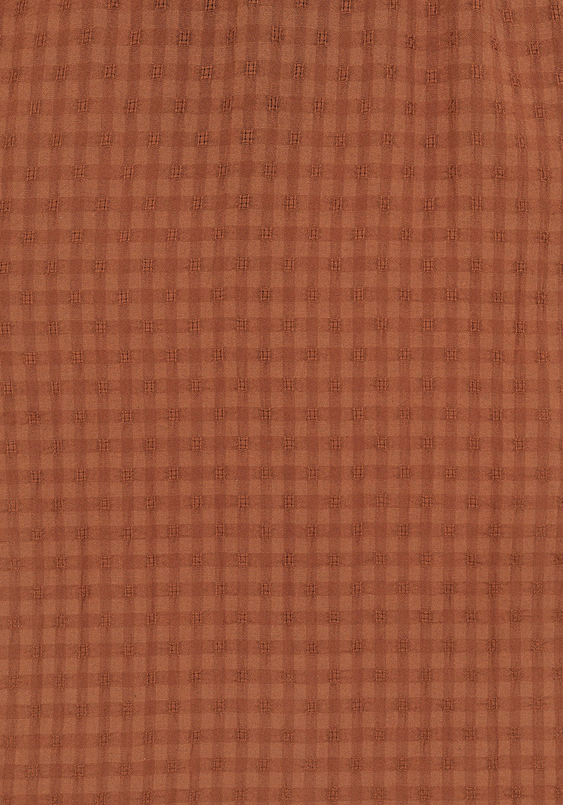 Soleil Cotton-Blend Check Cami Midi Dress